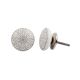 Grey Daisy Flower Flat Ceramic Knob